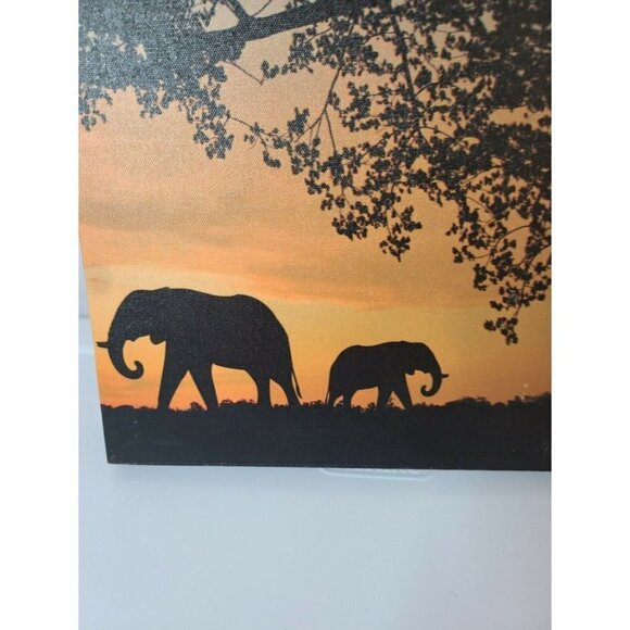 ELEPHANTS In Africa The Sunset Wall Art Painting - Picture 2 of 6